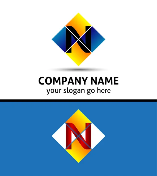 Symbol for bokstav N-logo – stockvektor