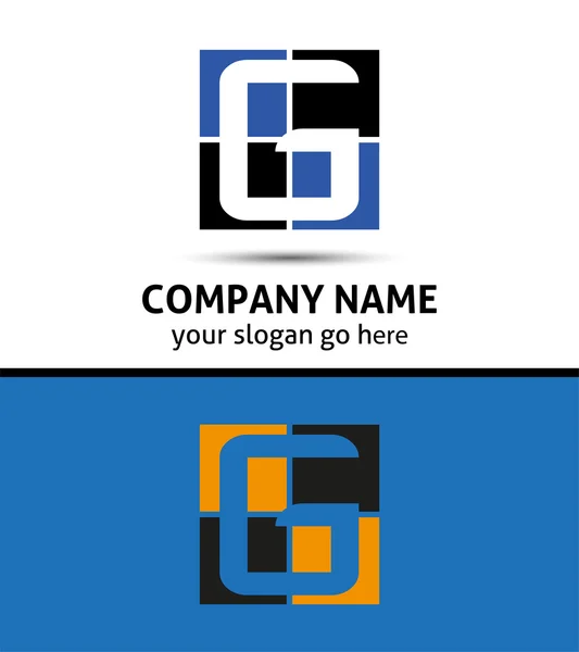 G harfi logo tasarım şablonu elementleri — Stok Vektör