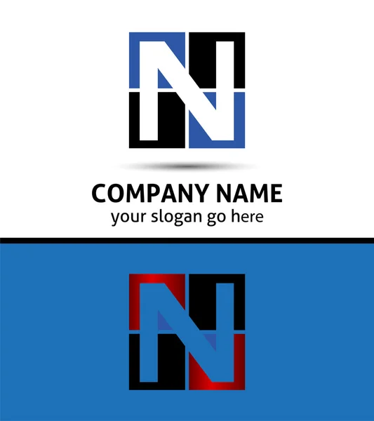 Icônes abstraites basées sur la lettre N logo — Image vectorielle