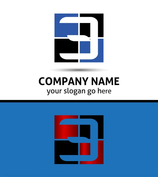 Numero tre 3 logo simbolo elementi modello di design — Vettoriale Stock