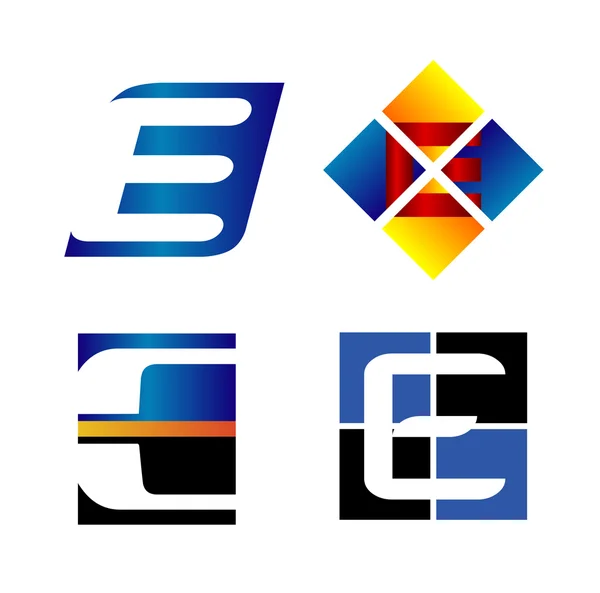 企業ロゴ E レター会社ベクター デザイン テンプレート — ストックベクタ