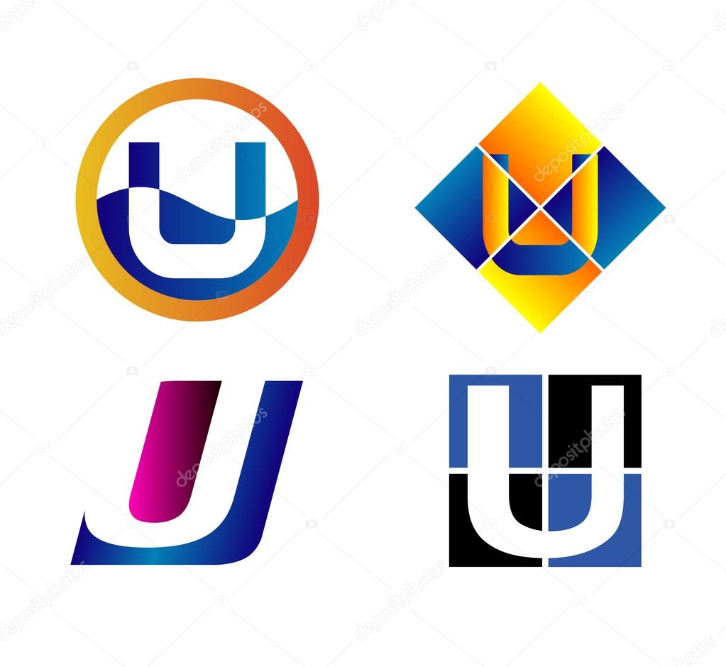 Alphabetical Logo Design Concepts. Letter U