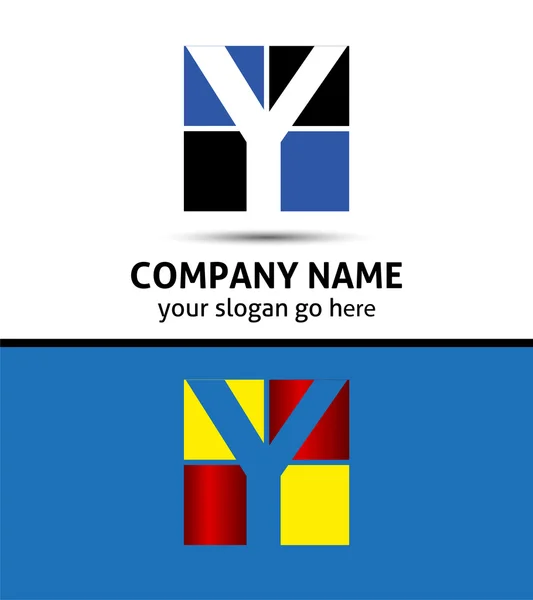 Y の字ロゴのシンボル デザイン テンプレート要素 — ストックベクタ
