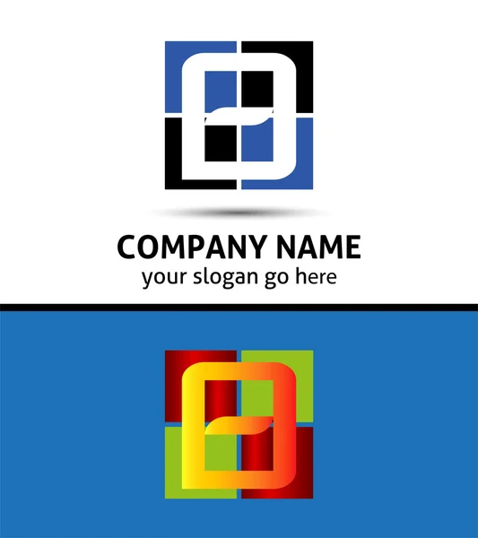Número ocho 8 elementos de plantilla de icono de logotipo — Vector de stock