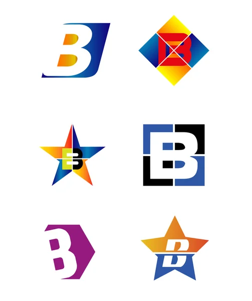 Letra B alfabeto logotipo vector — Vector de stock