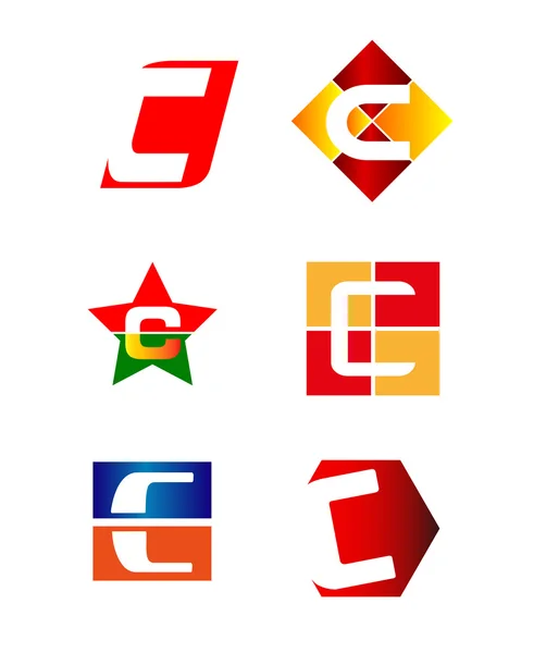 Písmeno C logo design vzorek — Stockový vektor