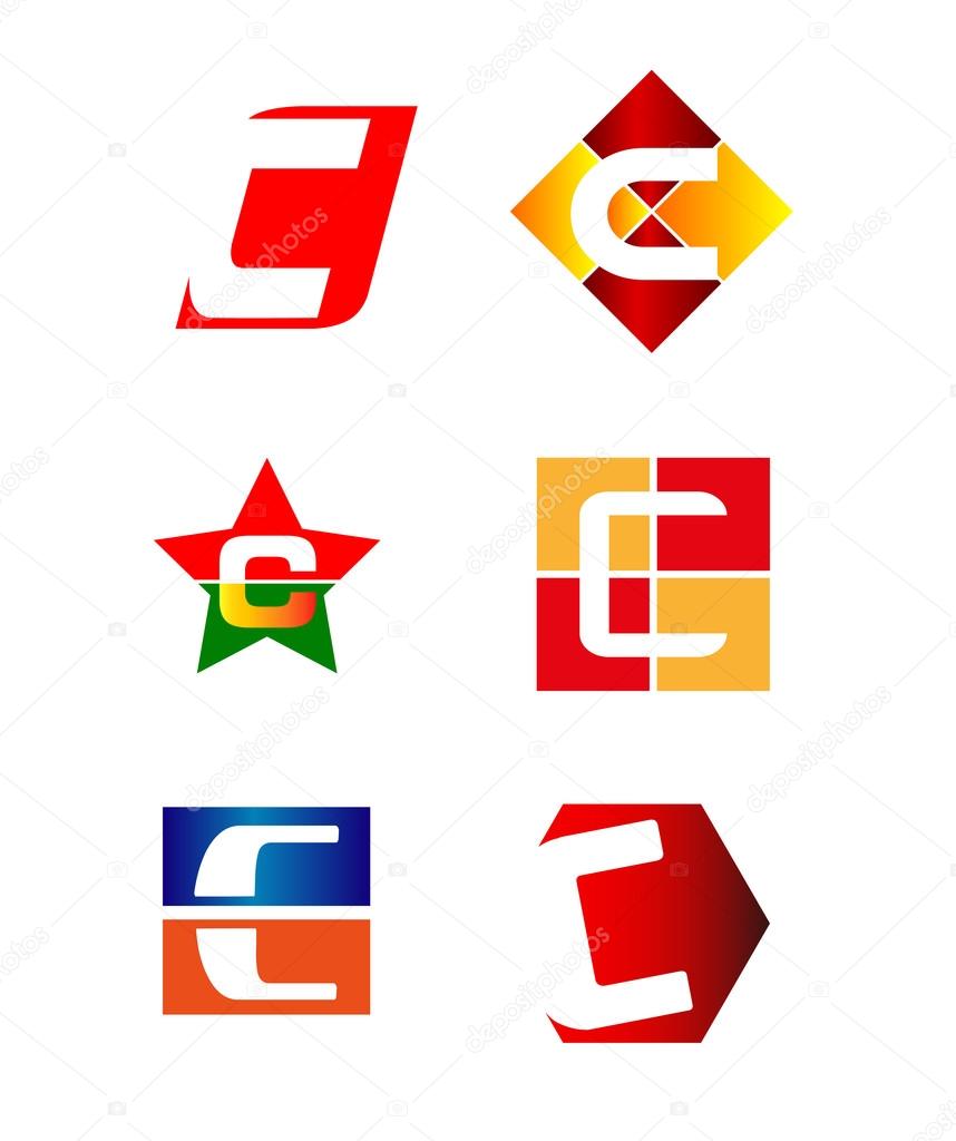 Exemplo de design de logotipo letra C — Vetor de Stock 