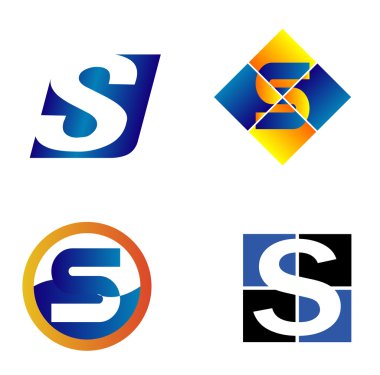 Alfabe sembolleri ve öğeleri bir S harfi, böyle bir logo