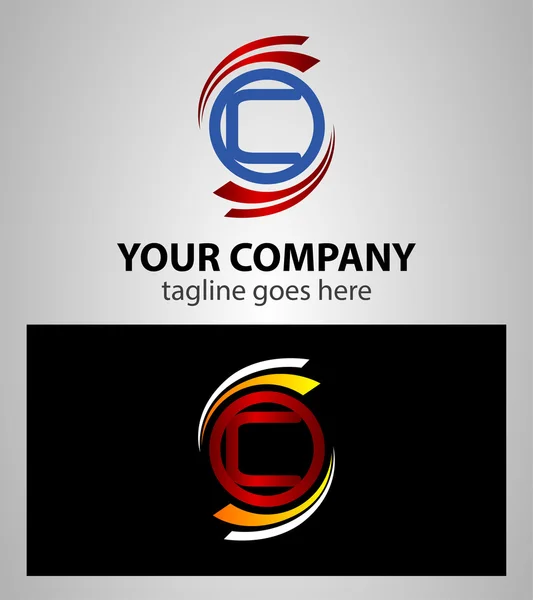 Ikonka logo litery C zestaw element — Wektor stockowy