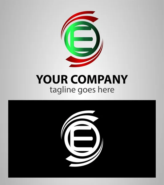 Set icona logo lettera E — Vettoriale Stock