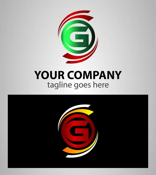 Mektup G alfabe logo öğe vektör Icon set — Stok Vektör