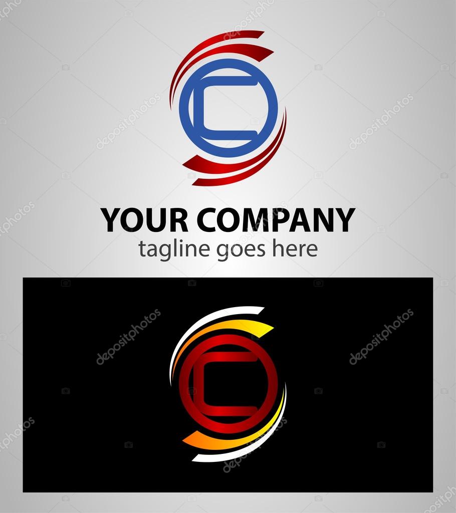 Letter C logo icon set element