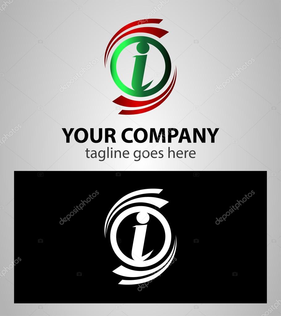 Letter I Company logo icon template set