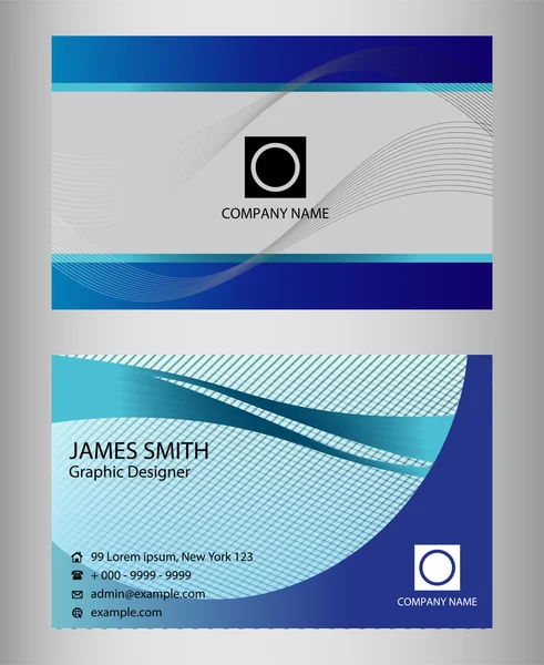 Set of business cards templates. Vector illustration — Stock Vector