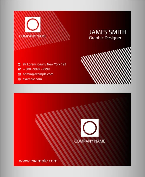 Red Business card — Stock Vector