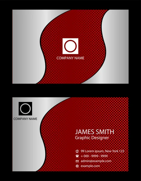 Business card dark red — Stock Vector