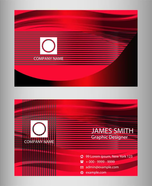 Dark red business card — Stock Vector