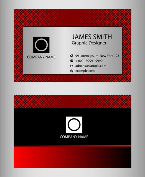Dark red  business card — Stock Vector