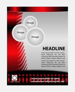 Red vector brochure  booklet cover design templates collection clipart