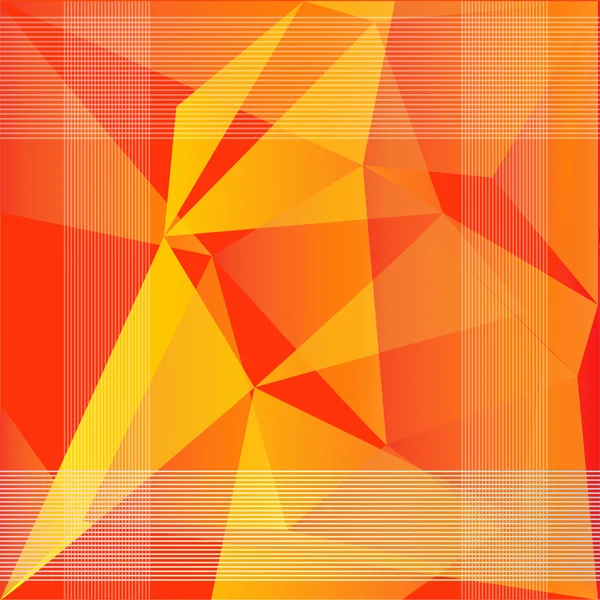 Orange vector abstract polygonal background — Stock Vector