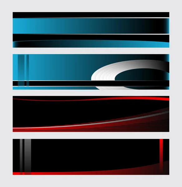 Banderas de la colección de diseño moderno, fondo colorido. ilustración vectorial — Vector de stock