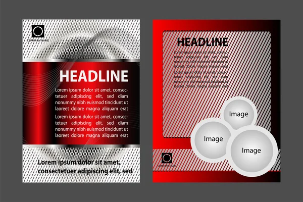 Red vector broschüre booklet cover design templates collection — Stockvektor