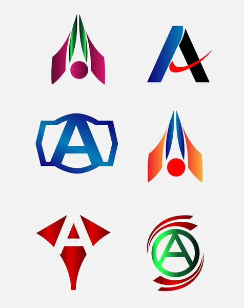 Logo numéro 6. Conception de logotype vectoriel . — Image vectorielle