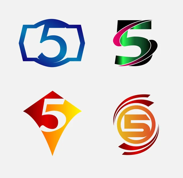 Logo número 6. Diseño del logotipo del vector . — Archivo Imágenes Vectoriales
