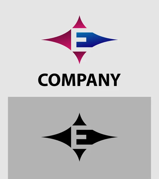 Conceptos alfabéticos de diseño de logotipos. Letra E — Vector de stock