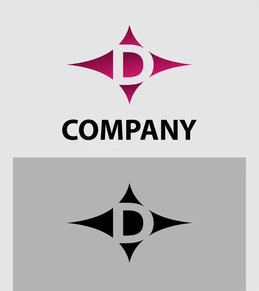 Buchstabe d Logo Symbol — Stockvektor