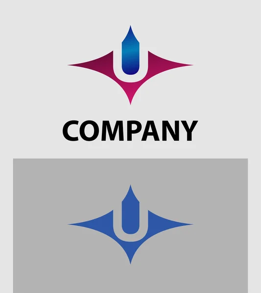 Icônes abstraites basées sur la lettre U logo — Image vectorielle