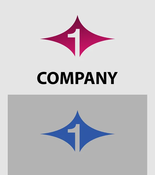 Modèle d'icône de logo numéro un 1 — Image vectorielle