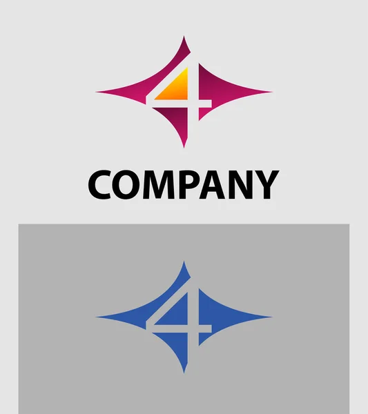 Icônes abstraites pour le logo numéro 4 — Image vectorielle
