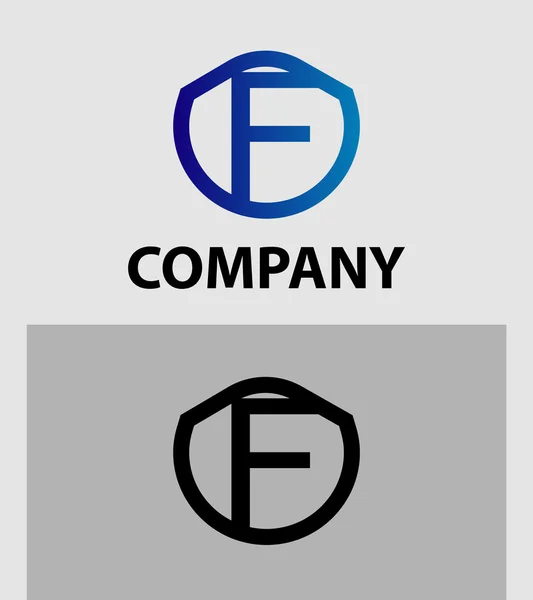 Corporate Logo f Brief Firma Vektor Design Vorlage — Stockvektor