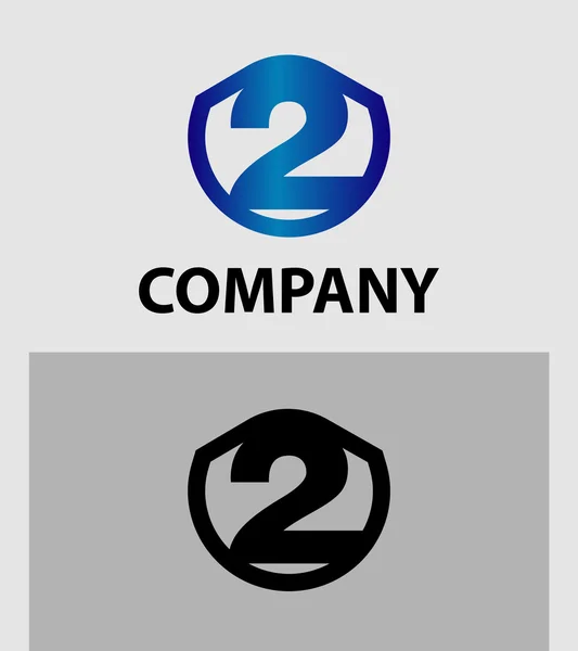 Résumé Numéro 2 logo Symbole icône ensemble — Image vectorielle