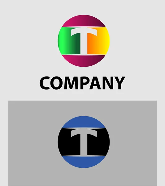 Buchstabe t logo icons set vektor grafik design — Stockvektor