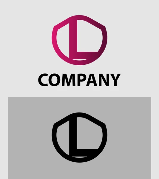 Logo Corporativo L Carta empresa vector diseño plantilla — Vector de stock