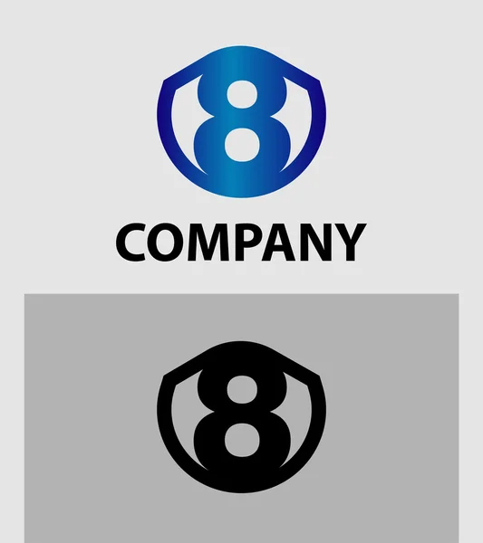 Abstracte nummer 8 logo symboolpictogram instellen — Stockvector