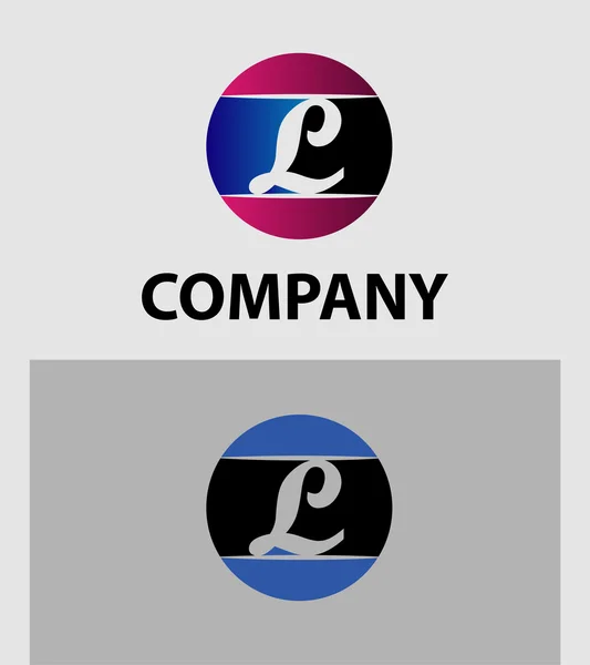Conjunto de elementos de plantilla de diseño de iconos de logotipo L — Vector de stock