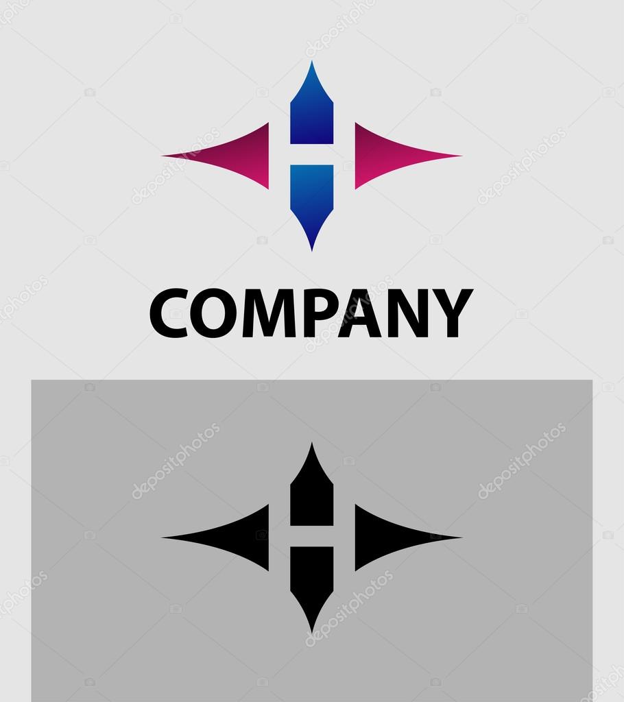 Letter H logo with star icon