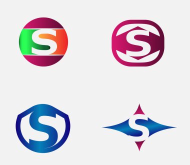 Mektup S Logo vektör alfabe tasarım öğe şablonu