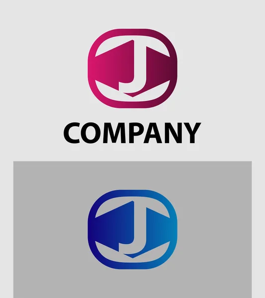 J Lettre Logo Icône Modèle de conception Élément — Image vectorielle