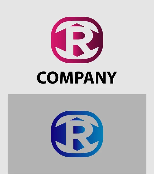 Un symbole attrayant de logo vectoriel de lettre R — Image vectorielle