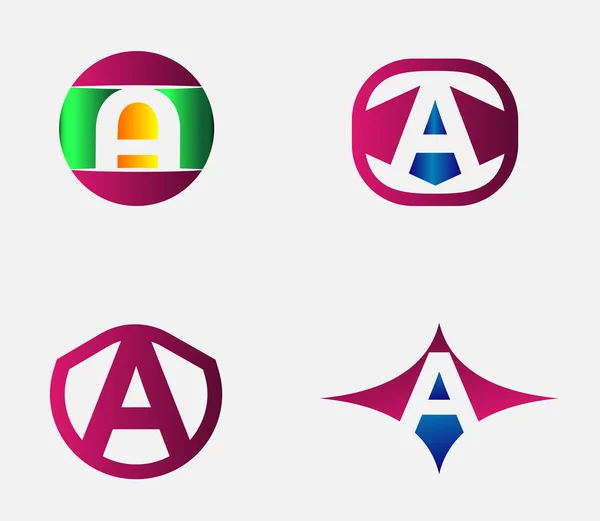 Lettre Un modèle de logo. icône abstraite — Image vectorielle