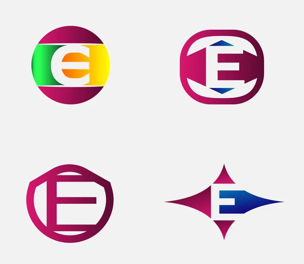 Letter E logo sjabloon. Abstracte pictogram — Stockvector