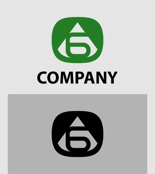 Nummer 6 logo. Vector logo ontwerp. — Stockvector