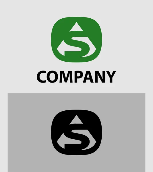 Scrisoarea S Simbolul abstract al logo-ului — Vector de stoc