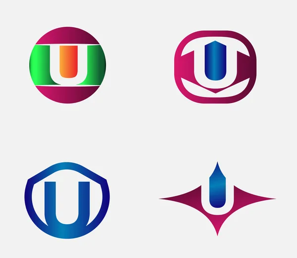 Brief U Logo vector alfabet element ontwerpsjabloon — Stockvector