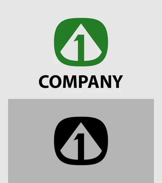 Résumé Numéro 1 logo Ensemble d'icônes de symboles — Image vectorielle