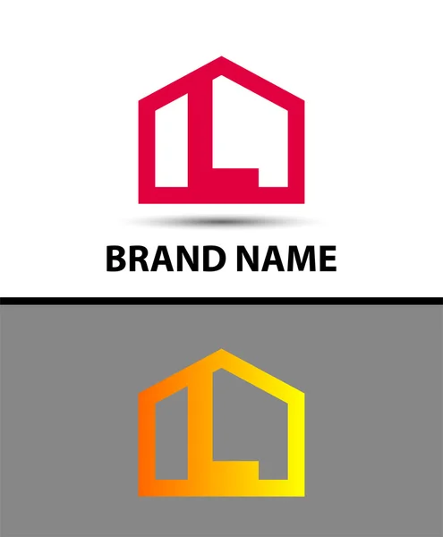 Letter L logo, real estate symbol — Stock Vector